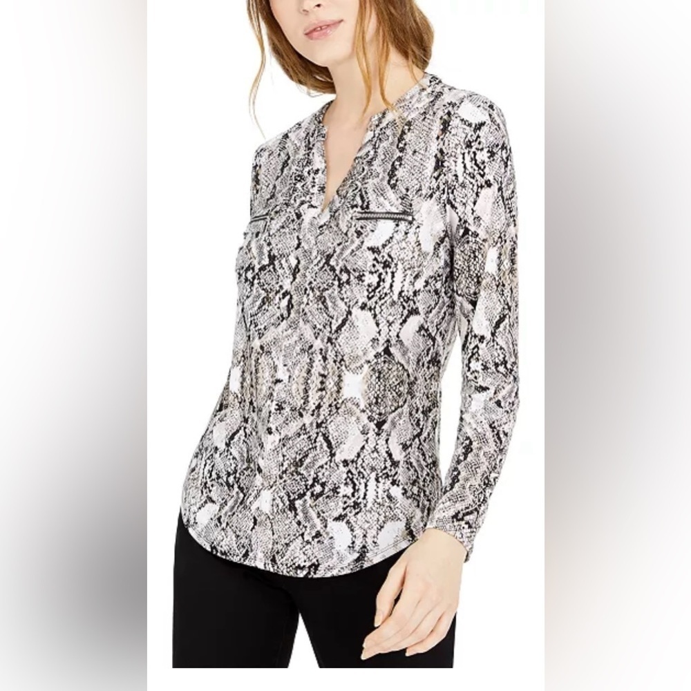 INC International‎ Concepts Black Fitted Buttoned Blouse Plus Size 3XL